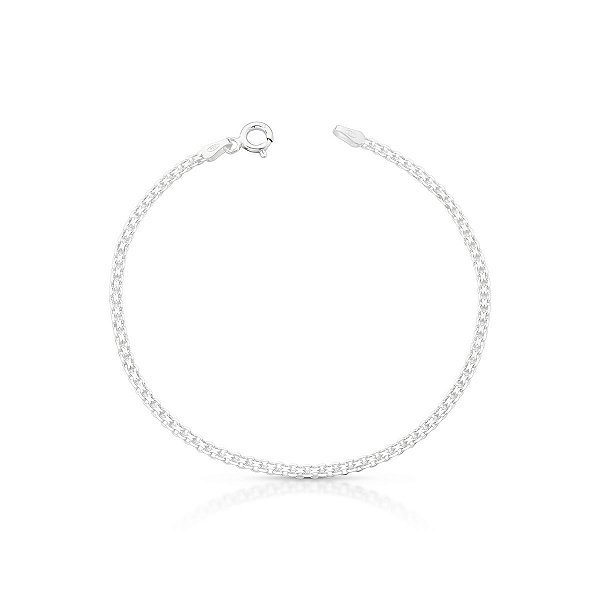 Pulseira  Esteira 2mm de Prata 925