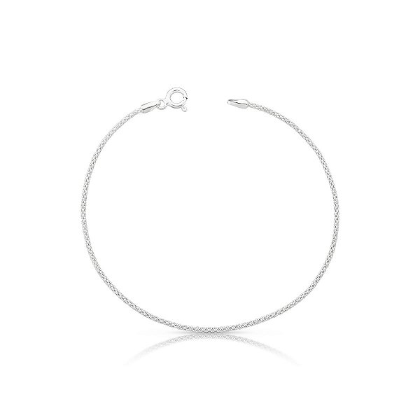 Pulseira Pipoca 1mm de Prata 925