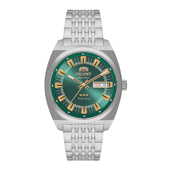 Relógio de Pulso Orient Masculino Automático Aço Fundo Verde YN6SS018 E1SX Original