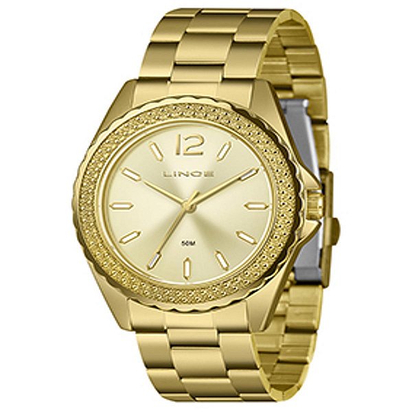 Relógio Lince Feminino Dourado Clássico Urban LRG4780L40S2KX