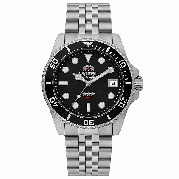 Relógio Orient Masculino Automático Submariner Safira Preto YN6SS023 P1SX Original