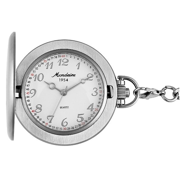Relógio de Bolso Mondaine Analógico Aço Prata Abertura Automática 1954 99780G0MVNE3