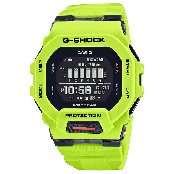 Relógio Casio G-Shock G-Squad Esportivo Amarelo GBD-200-9DR Origina