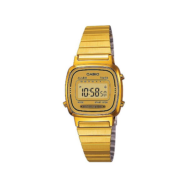 Relógio Casio Vintage LA670WGA-9DF Dourado Mini