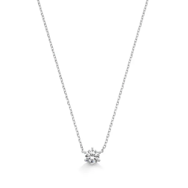 Colar 8mm Moissanite de Prata 925 com Ródio