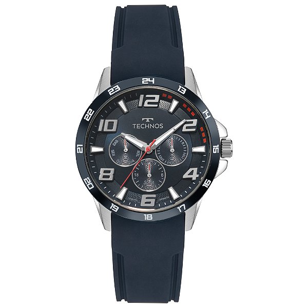 Relógio Technos Masculino Analógico Racer Premium Aço Bicolor Pulseira Silicone 6P29AMP/2A