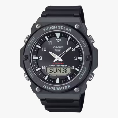 Relógio Casio Standard Masculino Ana-Digi Energia Solar Preto 100m AQ-S820W-1AVDF