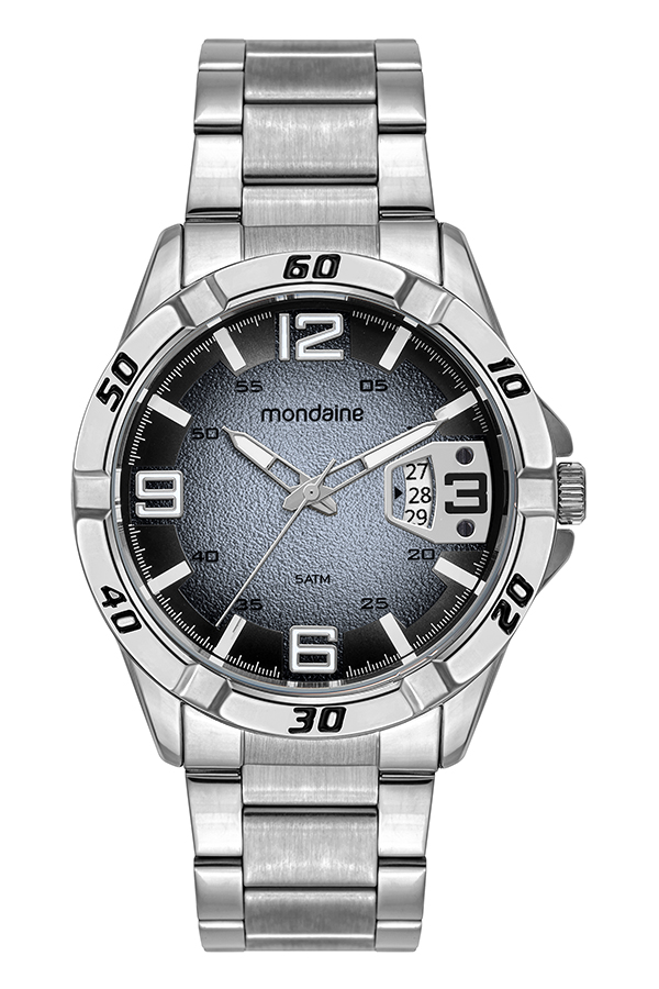 Relógio Mondaine Masculino Analógico Clássico Casual Aço Prata 33029G0MVNE4