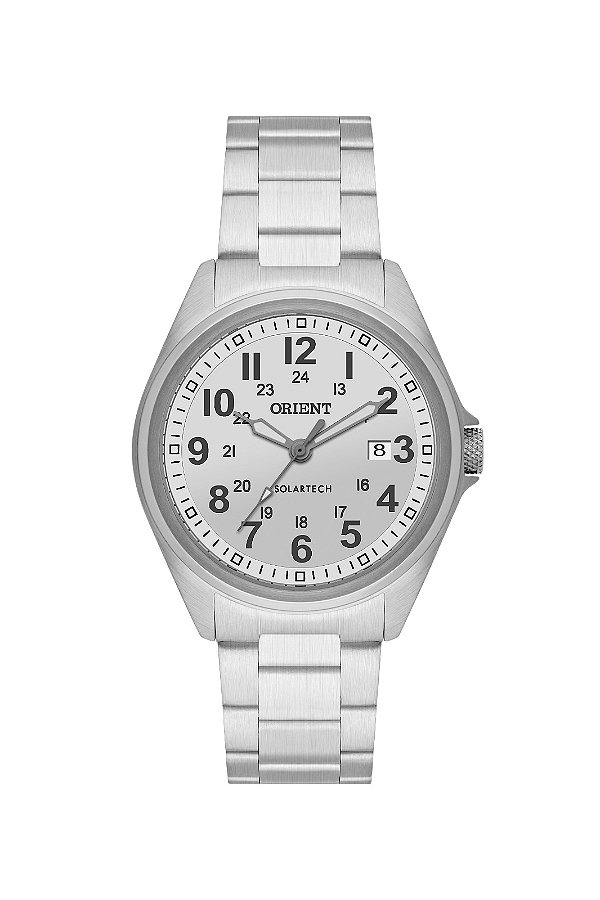Relógio Orient Masculino Analógico Esporte Fino Aço Prata Mostrador Branco MBSS1492B2SX