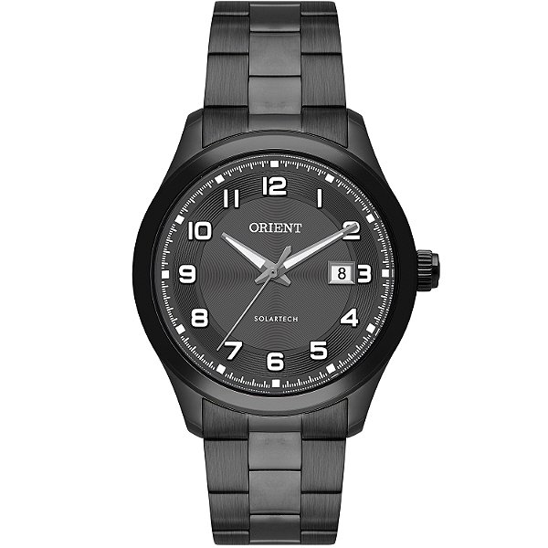 Relógio Orient Masculino Analógico Solar Aço Preto Mostrador Grafite MPSS1060 G2PX
