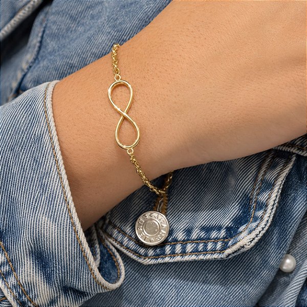 Pulseira Infinito Elos Entrelaçados Ouro18K