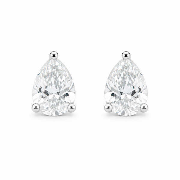 Brinco Gota Moissanite 7x9mm Prata 925 com Ródio