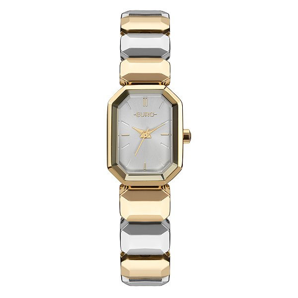 Relógio Euro Feminino Analógico Joia Lux Hexagonal Bicolor Prata Dourado 20mm EU2035ZBA/5K