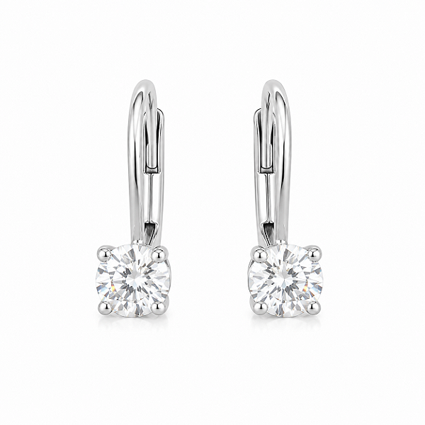 BRINCO ARGOLA MOISSANITE 7MM PRATA LEGÍTIMA 925