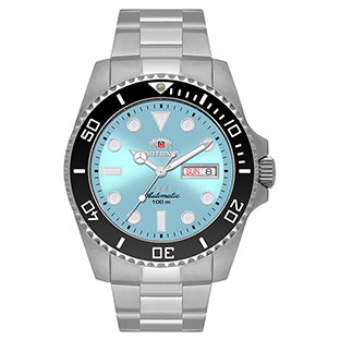 Relógio Orient Masculino Automático Submariner Aço Azul Celeste NH3SS010 A1SX Original