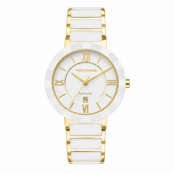 Relógio Technos 2015BV/4B Cerâmica Branca Safira 40mm
