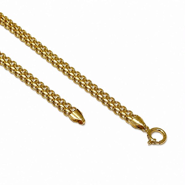Pulseira Elo Lacraia 5mm Ouro 18K
