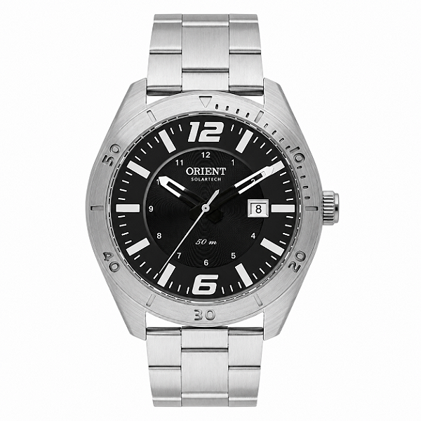 Relógio Orient Masculino Analógico Aço Prata Fundo Grafite MBSS1497 G2SX