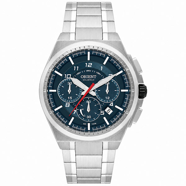 Relógio Orient MBSSC294 E2SX Cronógrafo Prata Verde 42mm