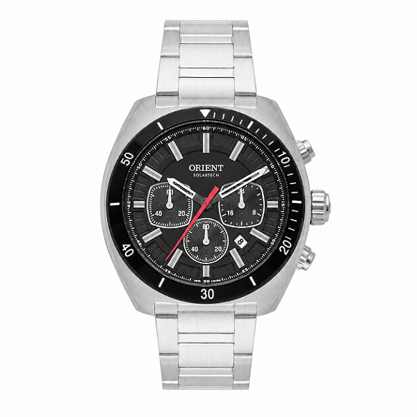 Relogio Orient MBSSC286 G1SX Solar Cronografo Prata 42mm