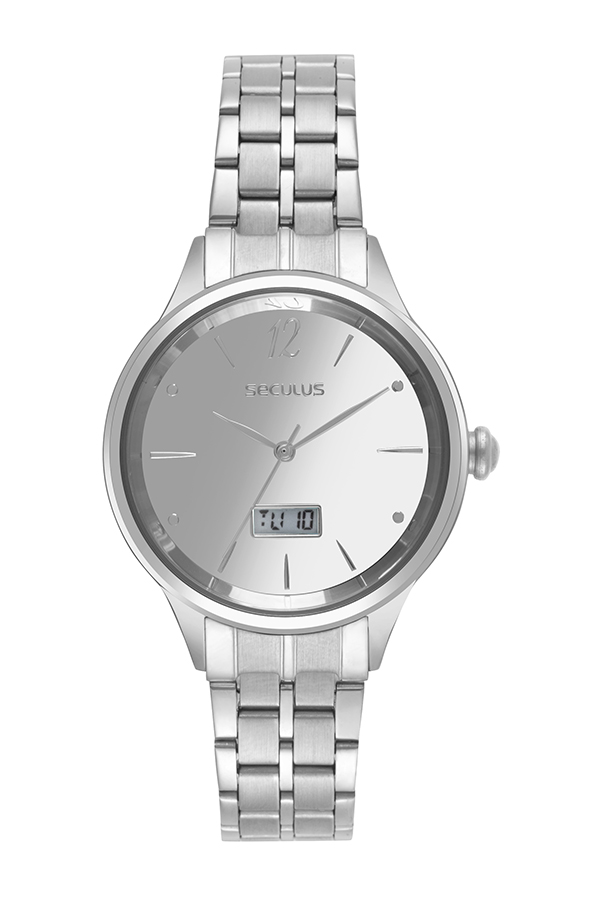 Relógio Seculus Feminino Prata Ana Digi 77332L0SVNS2 36mm