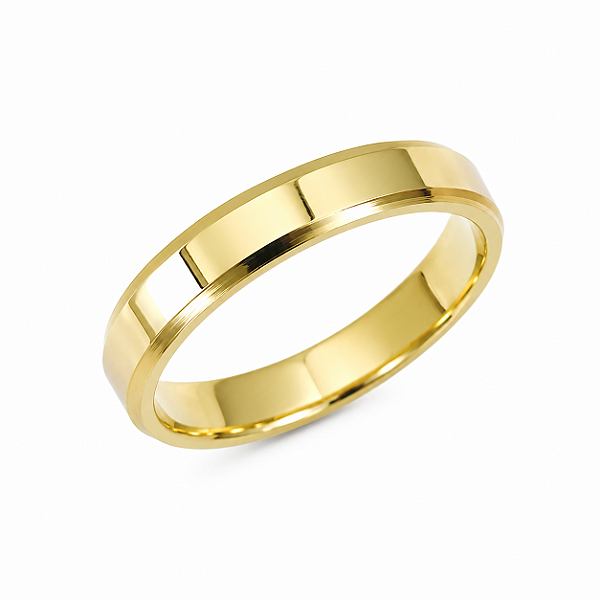 Aliança Reta Anatômica com 3mm Ouro 18K