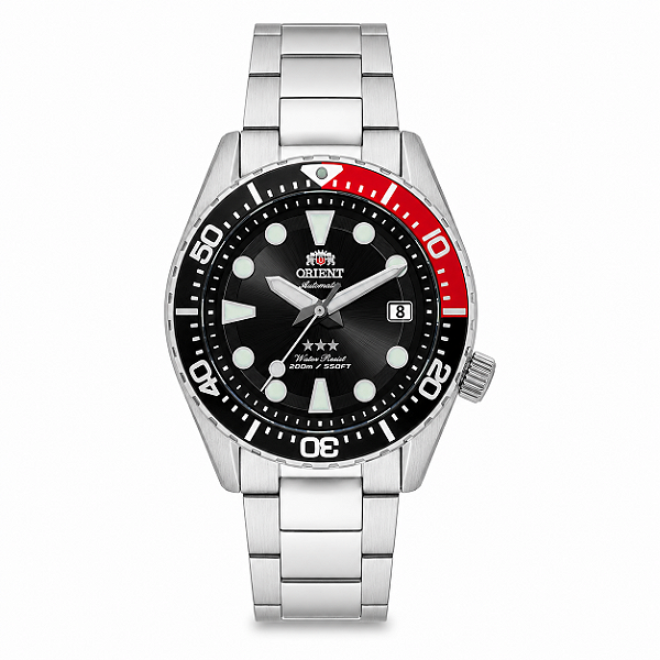 Relógio Orient Masculino Automático Sport Sea Aço Fundo Coca YN6SS011 PVSX Safira