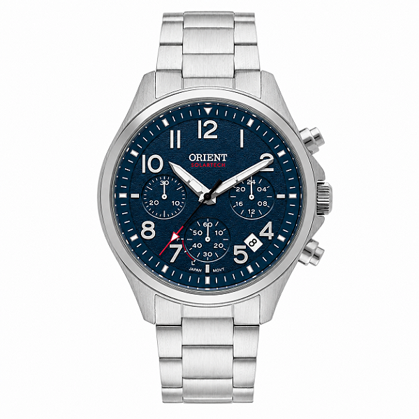 Relógio Orient Masculino Solartech MBSSC290D2SX Azul 39mm