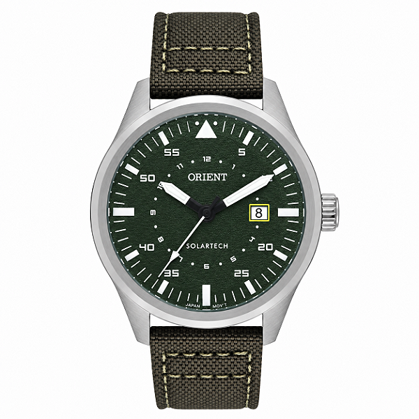Relógio Orient Masculino Solar MBSN1004E1EX Nato Verde 42mm
