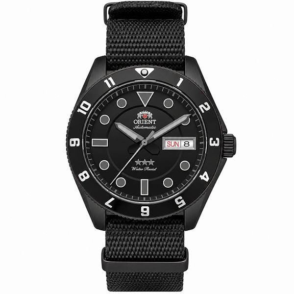 Relógio Orient Automático All Black YN6PN027P1PX Safira 40mm