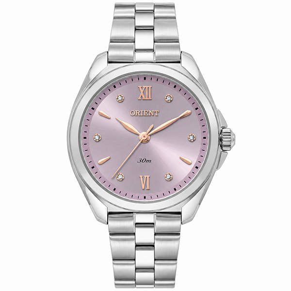 Relógio Orient Eternal Feminino Prata FBSS0158R3SX Mostrador Lilás