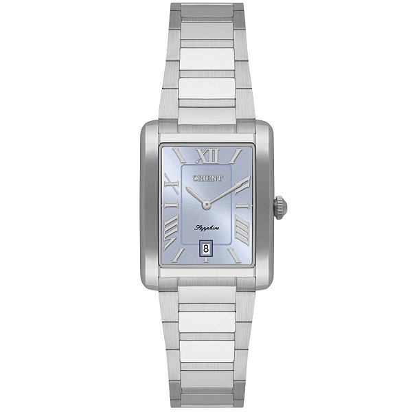 Relógio Orient Feminino LBSS1035A3SX Retangular Safira Fundo Azul