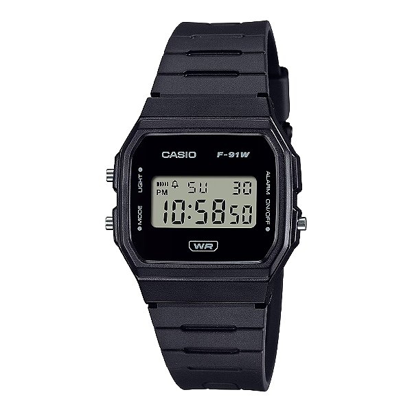Relógio Casio Digital F91WB1ADFSC Preto Minimalista Original