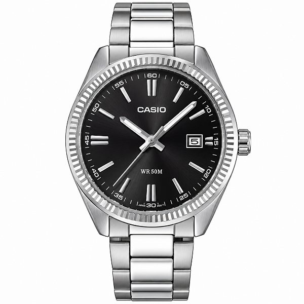 Relógio Casio Feminino Prata Fundo Preto LTP-1302PD-1A1V