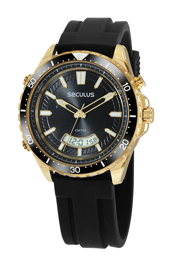 Relógio Seculus 20929G0SVNA2 Masculino Aço Mostrador Azul