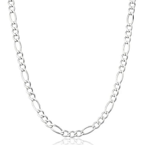Corrente Masculina 3x1 Fígaro 5mm Prata 925