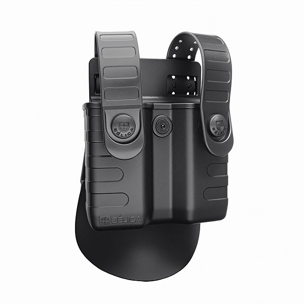 Porta Carregador Duplo Tab Lock Paddle Bélica - Preto