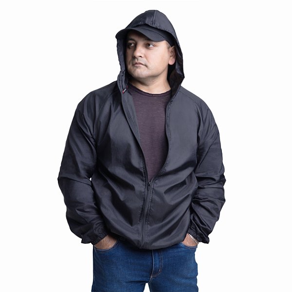 Jaqueta Corta Vento GUST Poliamida Bélica - Preto