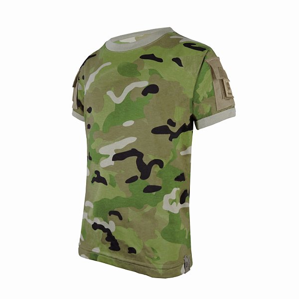 Camiseta Infantil Ranger Kids Camuflada Multicam Bélica