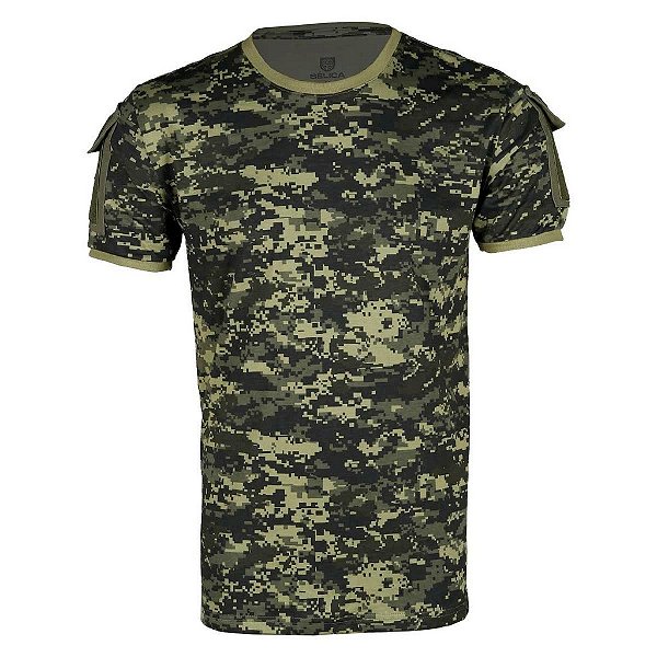Camiseta Tática Masculina Ranger Camuflada Digital Pântano Bélica
