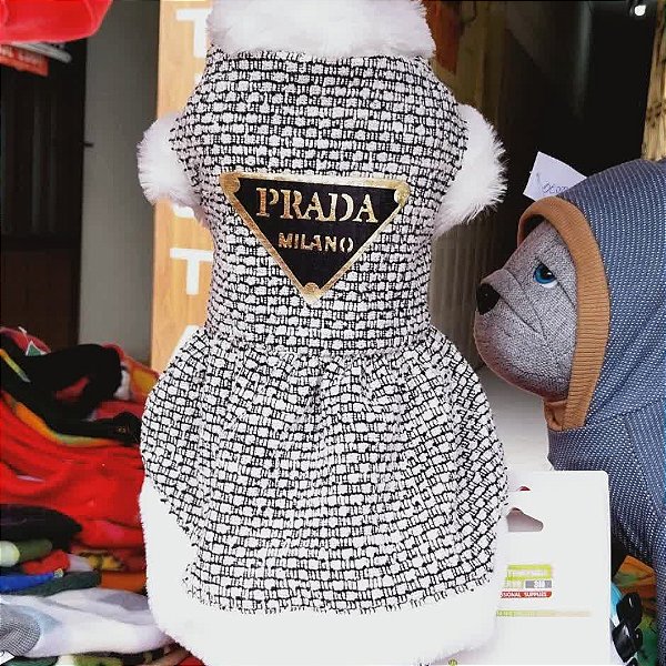 Vestido Pet luxo Prada