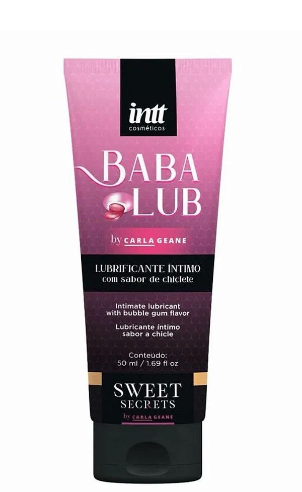 Babalub Lubrificante Beijável à Base d'Água 50ml Linha Sweet Secrets Intt