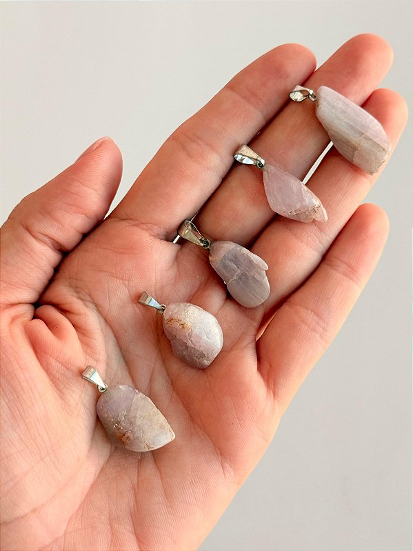 Pingente de Kunzita Rolado - Atrair o Amor