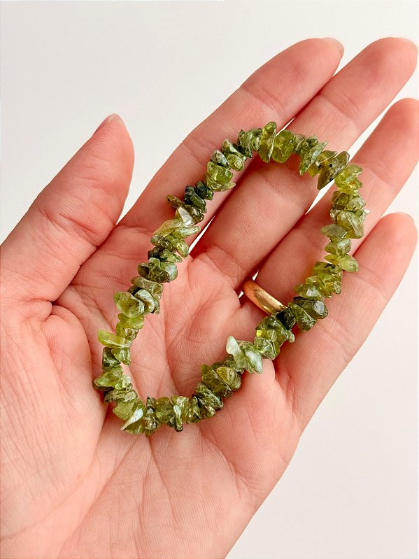 Pulseira de Peridoto - Qualidade Especial - Transformação; Mudanças Drásticas; Destino; Libera Tensões