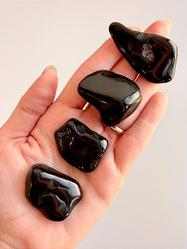 Obsidiana Rolada - Proteção e Consciência