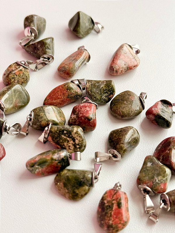 Pingente de Unaquita Rolado - Equilíbrio Emocional, Visão Psíquica, Antidepressiva e Gravidez Saudável