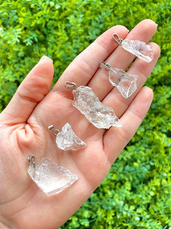 Pingente de Quartzo Cristal Bruto - Intensificador, Iluminação e Energização