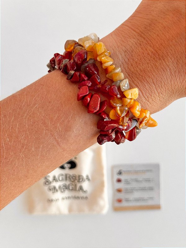 Conjunto Alegria e Vitalidade - Jaspe Vermelho, Jaspe Amarela e Ágata
