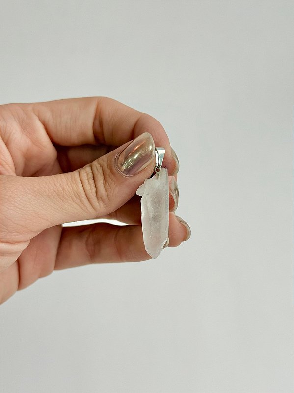 Pingente Ponta de Quartzo Cristal - Intensificador, Iluminação e Energização