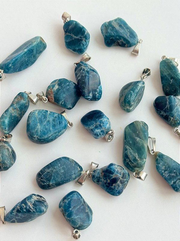 Pingente de Apatita Rolada - Melhora Timidez, Irritabilidade e Exaustão Emocional; Auxilia com Hiperatividade e Autismo